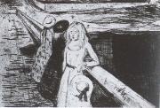 Edvard Munch Girls on the bridge oil painting